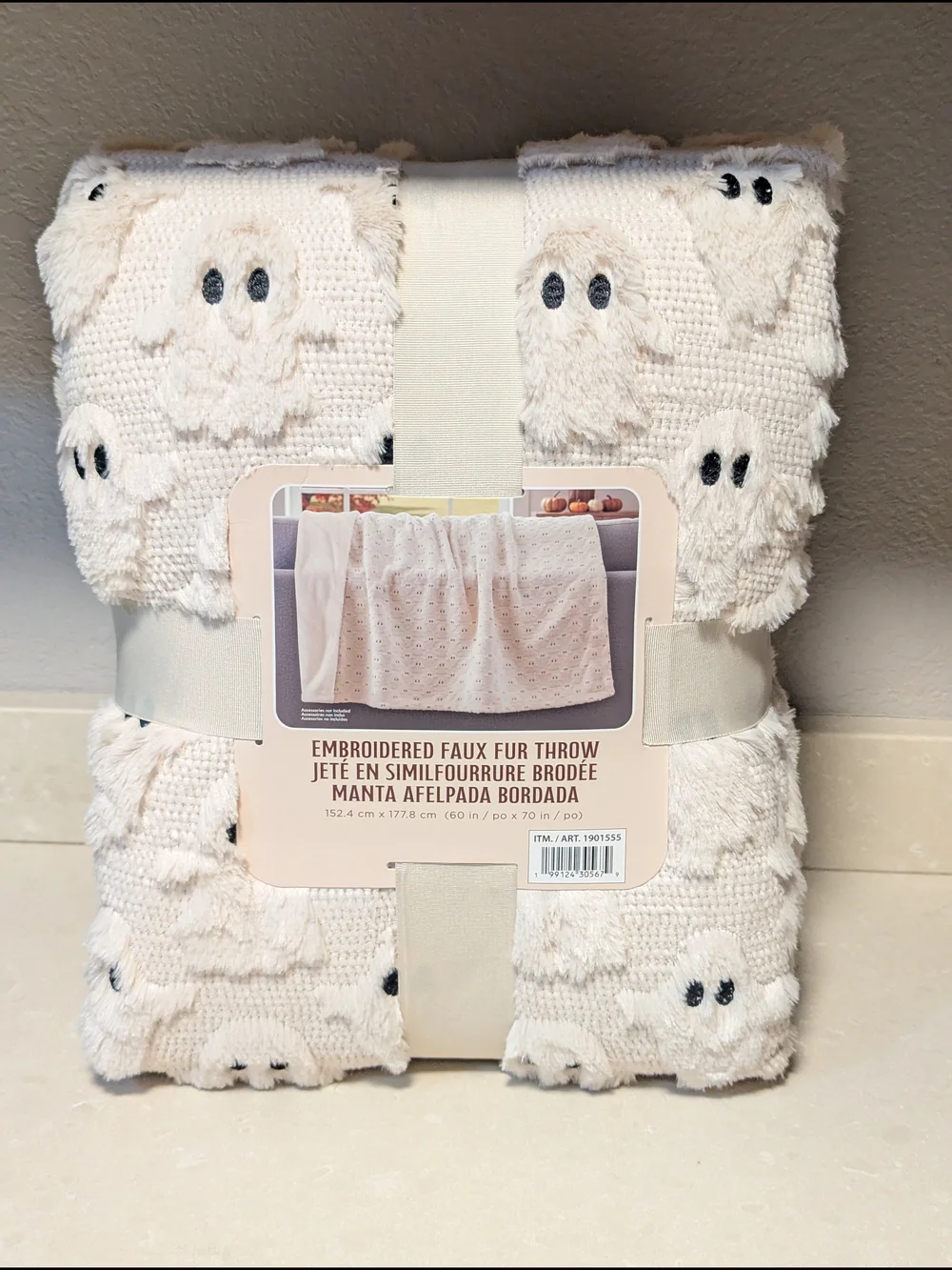 Viral Costco Cream Plush Ghost Throw Blanket